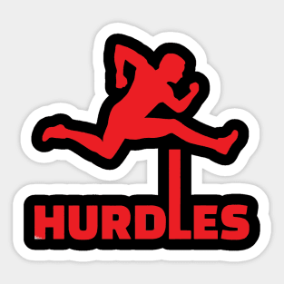 HURDLES red Sticker